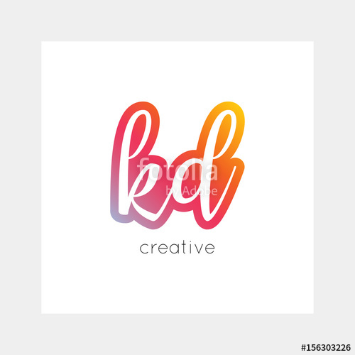 500x500 Kd Logo, Vector Useful As Branding, App Icon, Alphabet