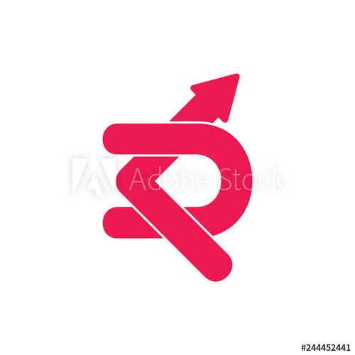500x500 Abstract Letters Kd Arrow Up Logo Vector