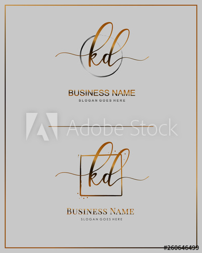 400x500 Initial K D Kd Handwriting Logo Vector Letter Handwritten Logo