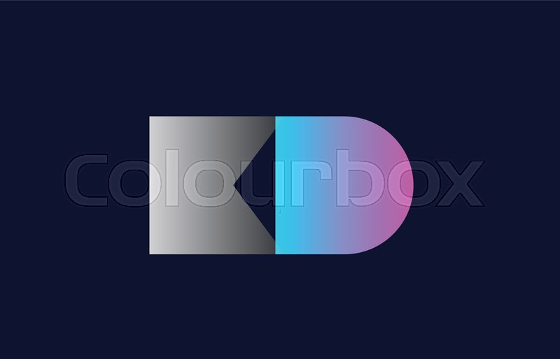 800x514 Initial Alphabet Letter Kd K D Logo Stock Vector Colourbox