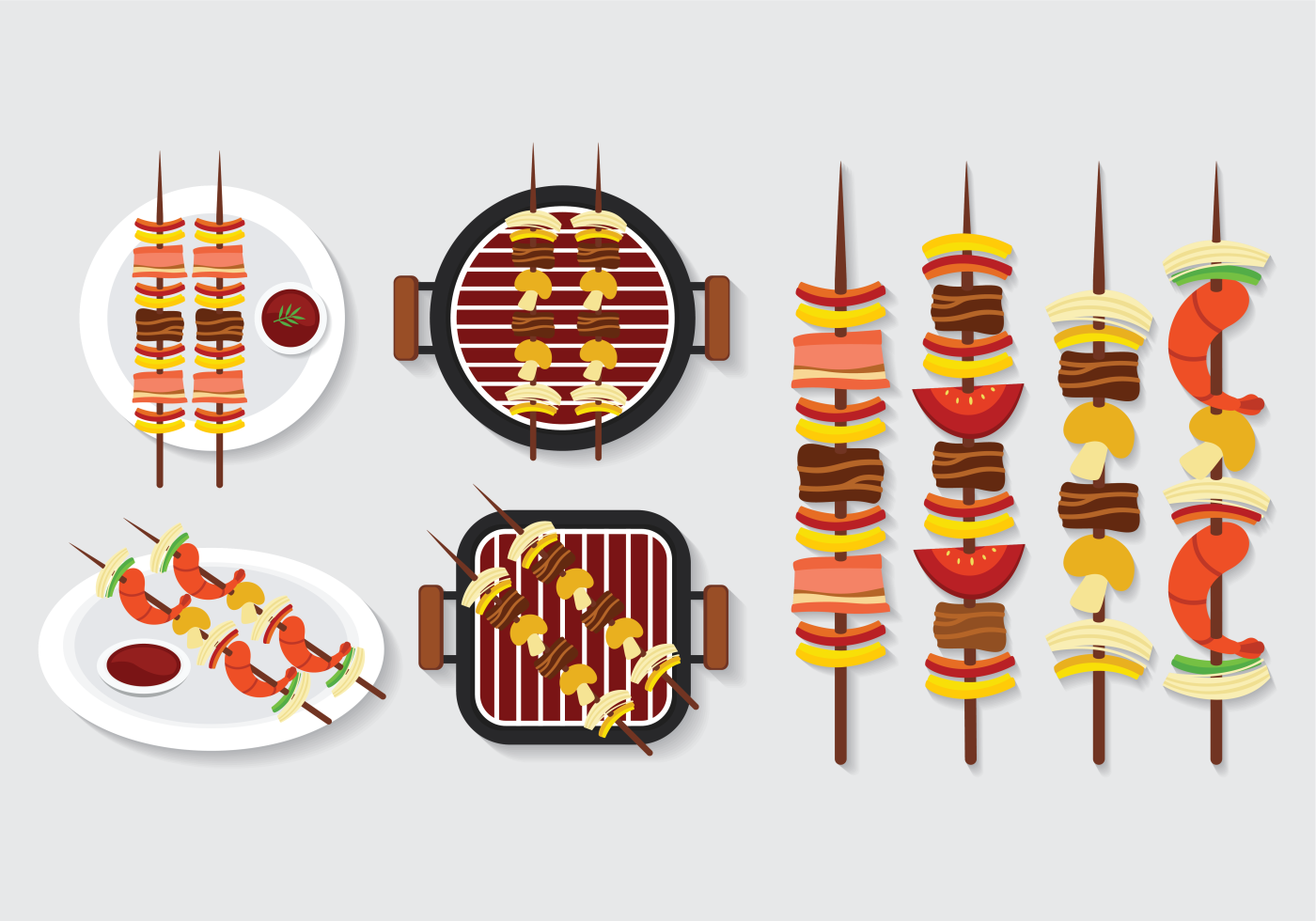 1400x980 Kebab Free Vector Art