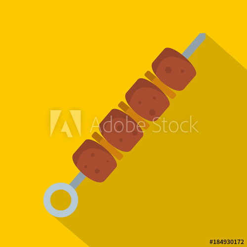 500x500 Shish Kebab Icon Flat Illustration Of Shish Kebab Vector Icon