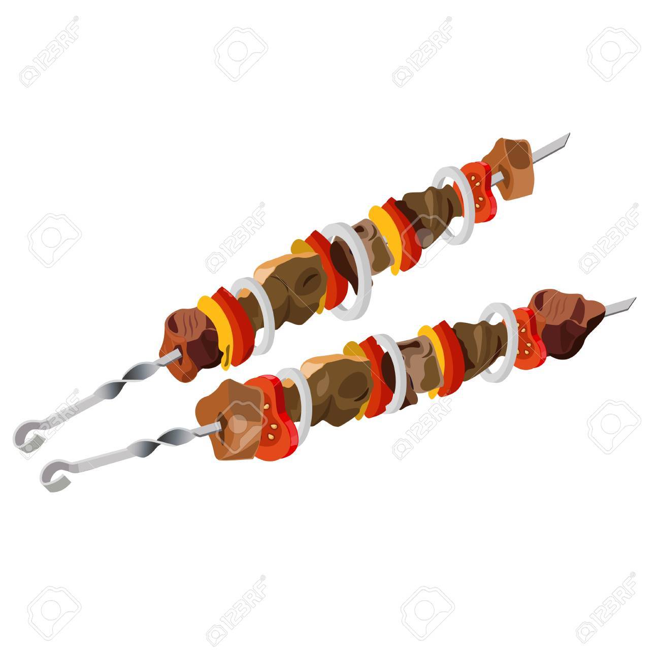 1300x1300 Shish Kebab Vector Clipart Portal