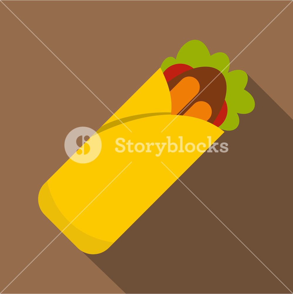 998x1000 Doner Kebab Icon Flat Illustration Of Doner Kebab Vector Icon