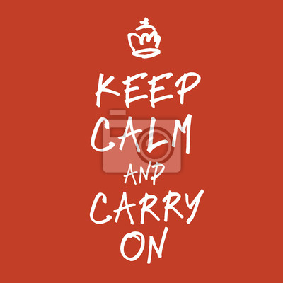 400x400 The Words Keep Calm And Carry On Handwriting Vector