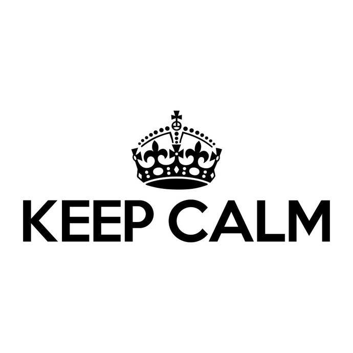 690x690 Keep Calm Crown Phrase Graphics Design