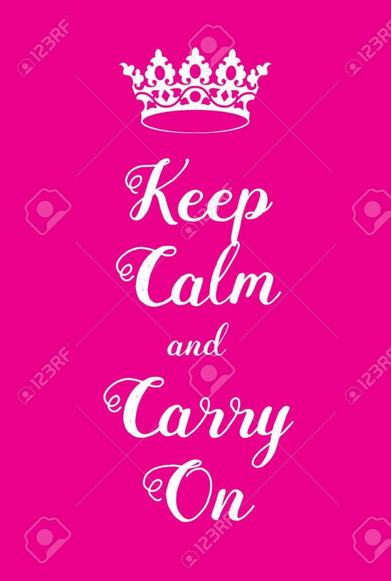 1262x1872 Photostock Vector Keep Calm And Carry On Poster Pink Girly Ww