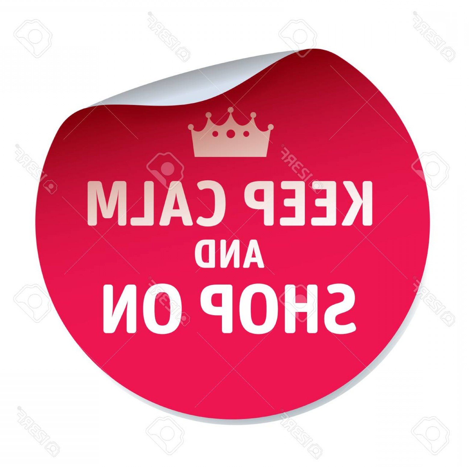 1560x1554 Photostock Vector Red Vector Sticker Keep Calm And Shop