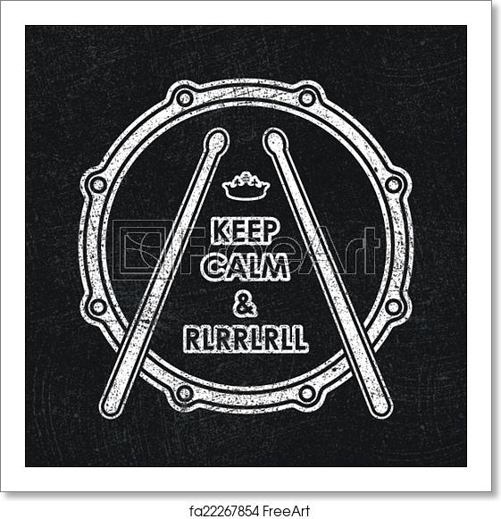 561x581 Free Art Print Of Snare Drum With Keep Calm And Rlrrlrll