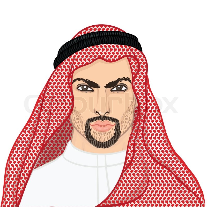 800x800 Vector Illustration Portrait Of A Arab Stock Vector Colourbox