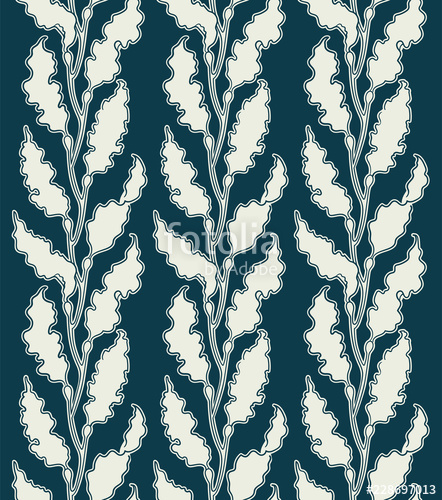 442x500 Art Deco Kelp Seaweed Seamless Pattern Stock Image And Royalty