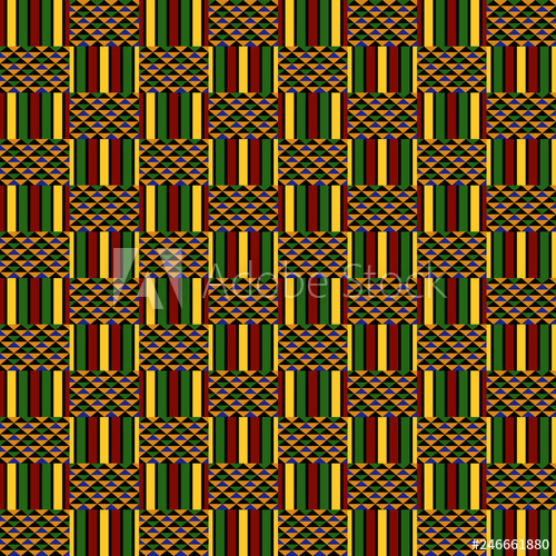 500x500 Kente Cloth Seamless Pattern