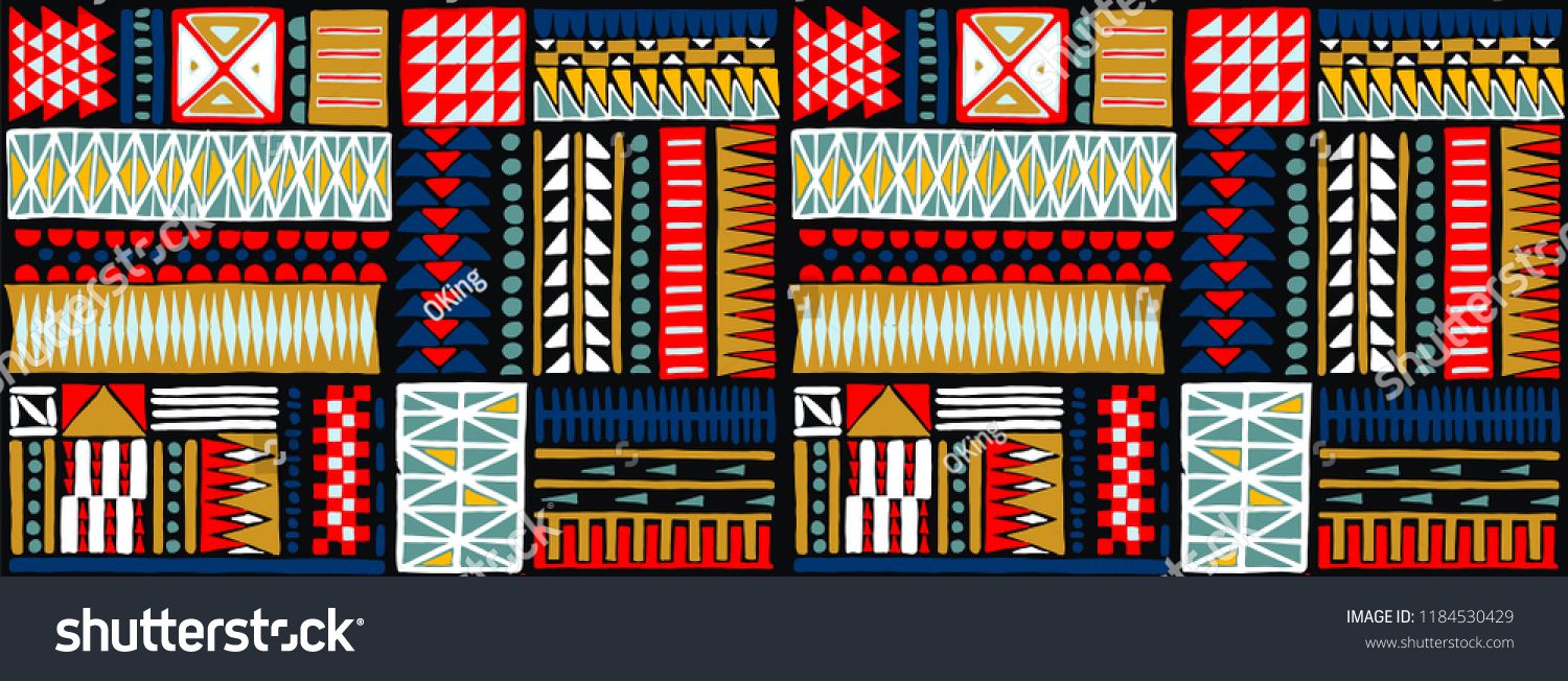 1500x652 Tribal Vector Ornament Seamless African Pattern Ethnic Carpet