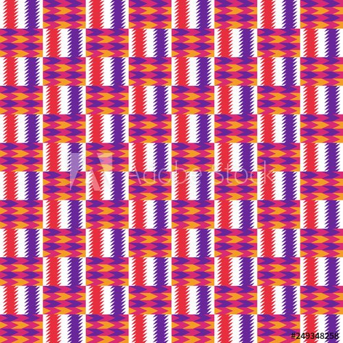 500x500 Colorful Kente Cloth Seamless Pattern