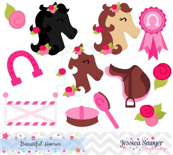570x511 Instant Download, Horse Clip Art, Pony Clipart, Horse Vector