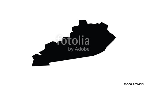 Kentucky Outline Map Black Usa State Borders Black Vector 500x300 Kentucky Outline Map Black Usa State Borders Black Vector