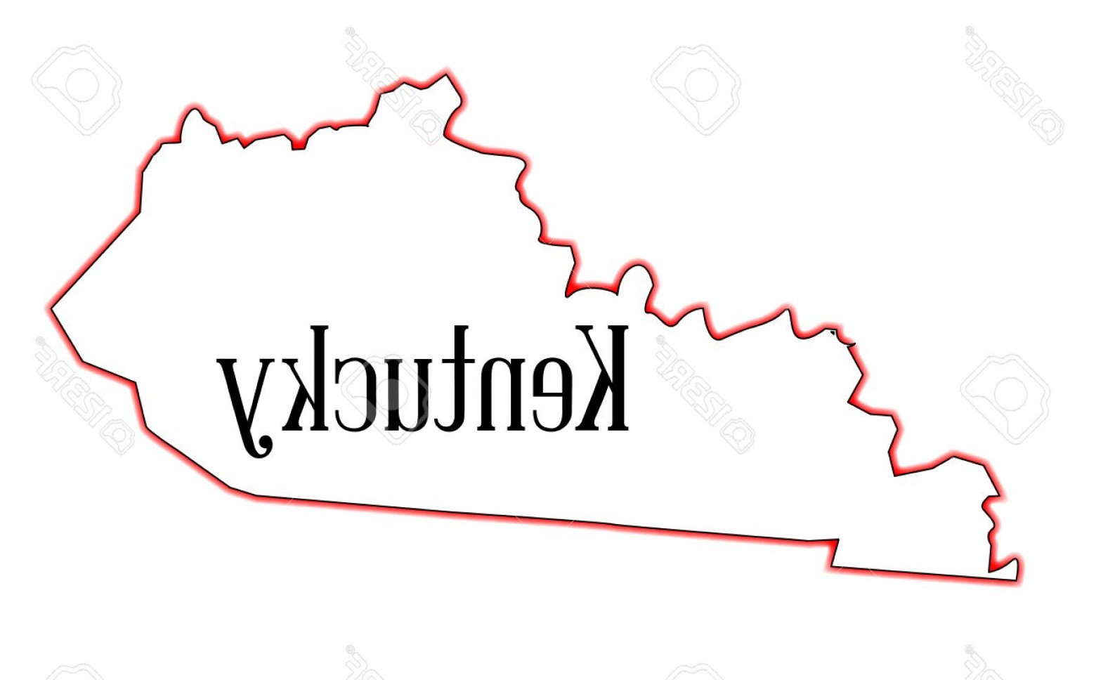 Photostock Vector State Map Outline Of Kentucky Over A White 1560x968 Photostock Vector State Map Outline Of Kentucky Over A White