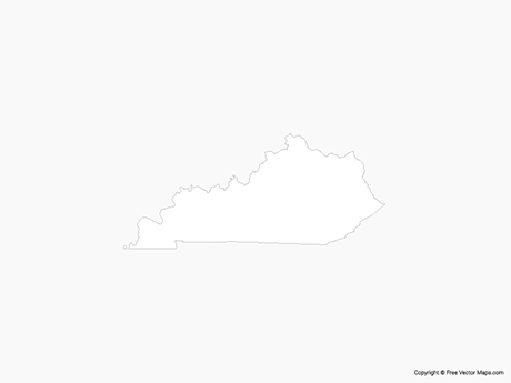 Vector Map Of Kentucky 460x345 Vector Map Of Kentucky