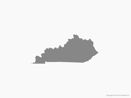 Vector Map Of Kentucky 460x345 Vector Map Of Kentucky
