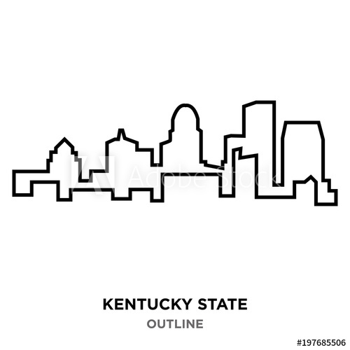 Kentucky State Outline On White Background 500x500 Kentucky State Outline On White Background
