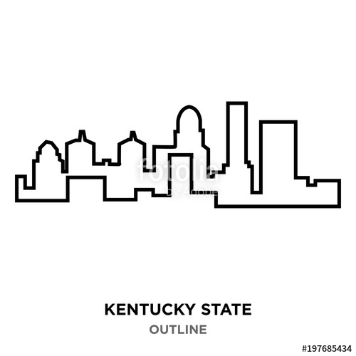 Kentucky State Outline On White Background Stock Image 500x500 Kentucky State Outline On White Background Stock Image