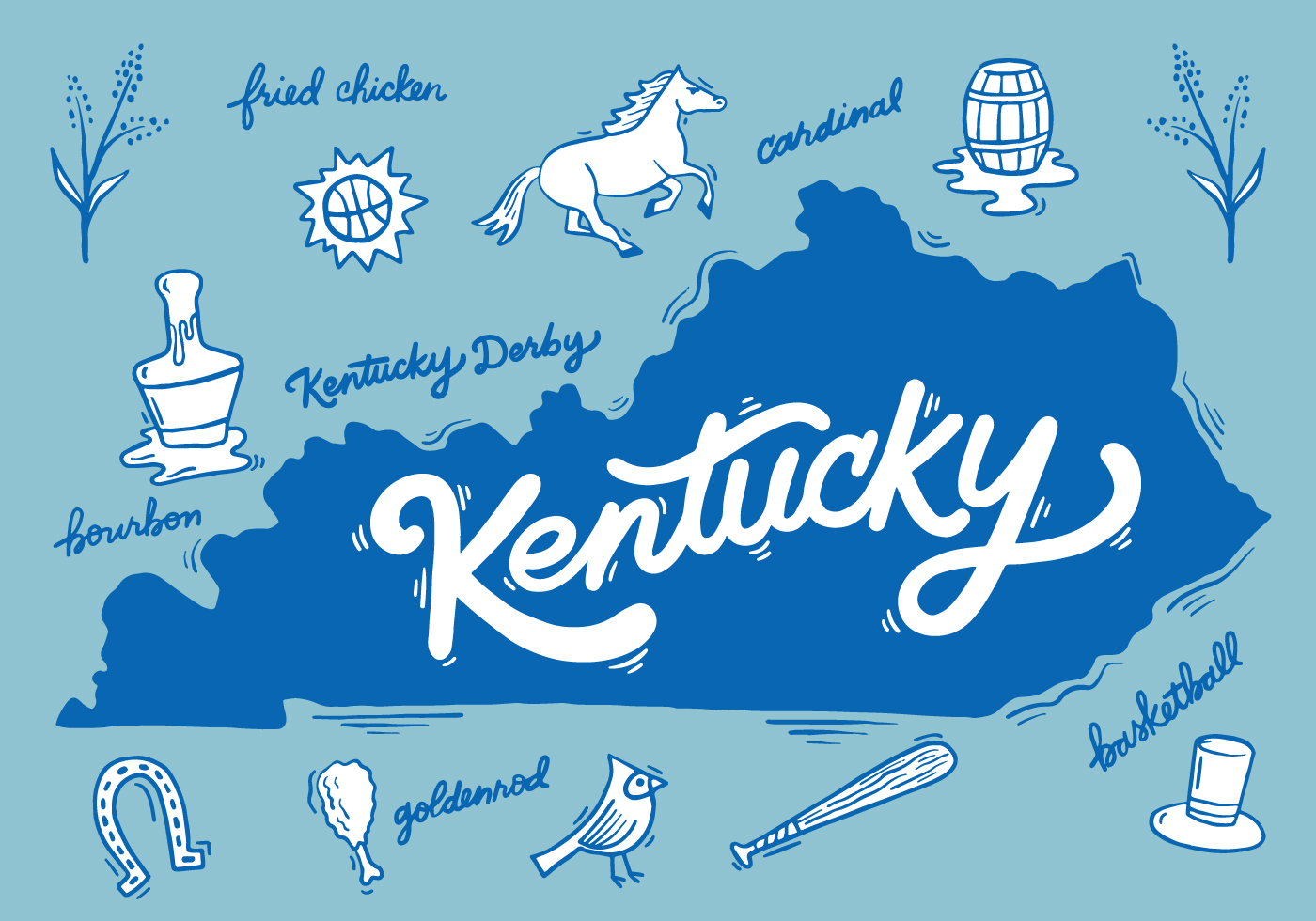 1400x980 Kentucky Free Vector Art
