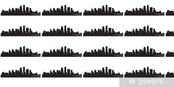 700x350 Louisville, Kentucky Skyline Detailed Vector Silhouette Wallpaper