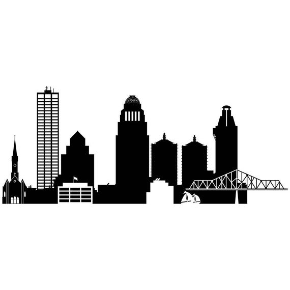 570x570 Louisville Louisville City Vector Skyline Kentucky Etsy