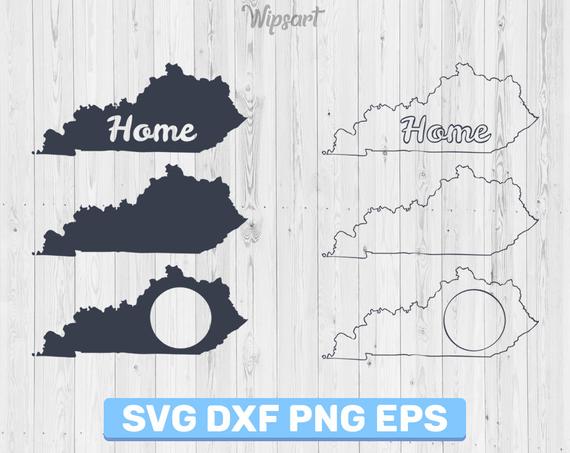 570x453 Sale Kentucky Silhouette Kentucky Kentucky Cut Etsy