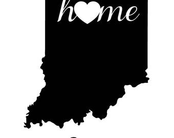 340x270 Kentucky State Map Digital Png Vector, Indiana