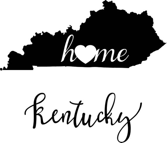 570x486 Kentucky State Map Digital Png Vector Etsy