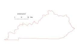 255x180 Kentucky State Free Map