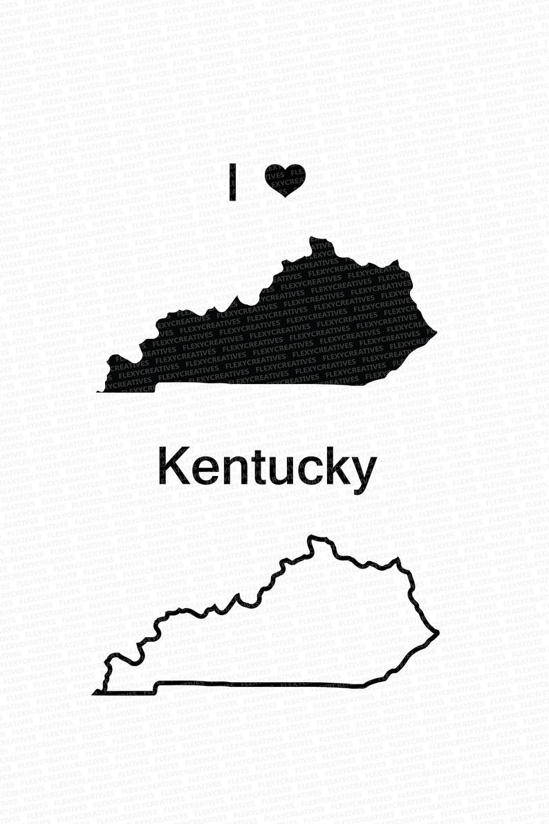 794x1191 Kentucky Vector State Clipart Kentucky Clip Art Kentucky Etsy