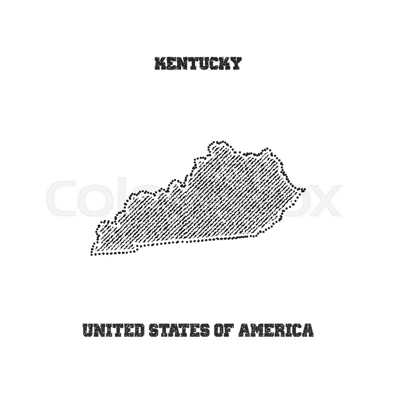 800x800 Label With Map Of Kentucky Vector Stock Vector Colourbox