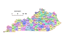 253x179 Editable Royalty Free Map Of Kentucky, Ky In Vector Graphic Online