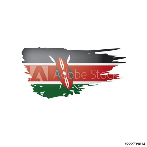 Kenya Flag, Vector Illustration On A White Background 500x500 Kenya Flag, Vector Illustration On A White Background