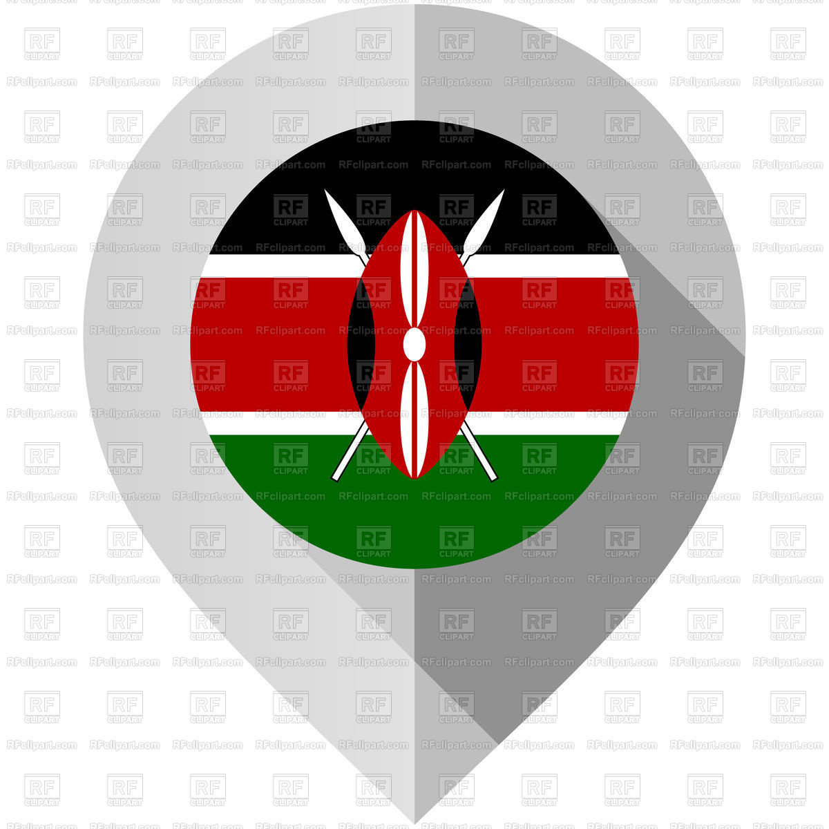 Marker With Kenya Flag For Map Vector Image Of Signs, Symbols 1200x1200 Marker With Kenya Flag For Map Vector Image Of Signs, Symbols