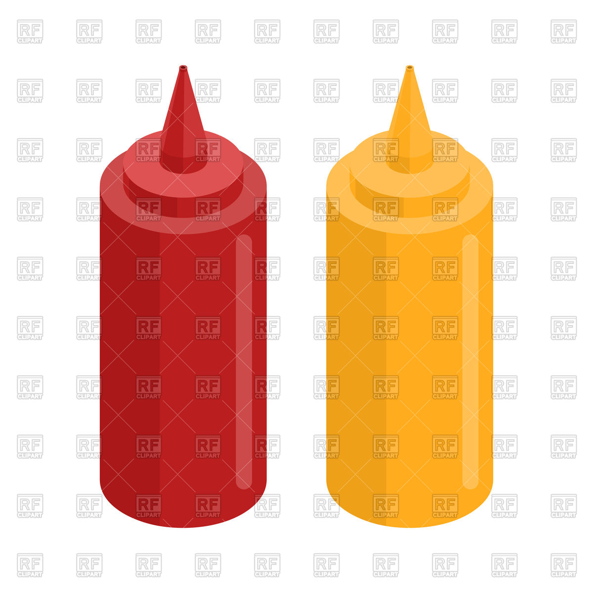 Mustard And Ketchup Bottle For Fast Food Vector Image Of Food 1200x1200 Mustard And Ketchup Bottle For Fast Food Vector Image Of Food