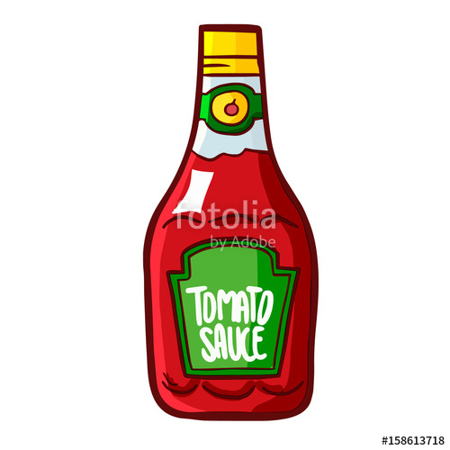 Funny Cartoon Style Tomato Ketchup Bottle 500x500 Funny Cartoon Style Tomato Ketchup Bottle