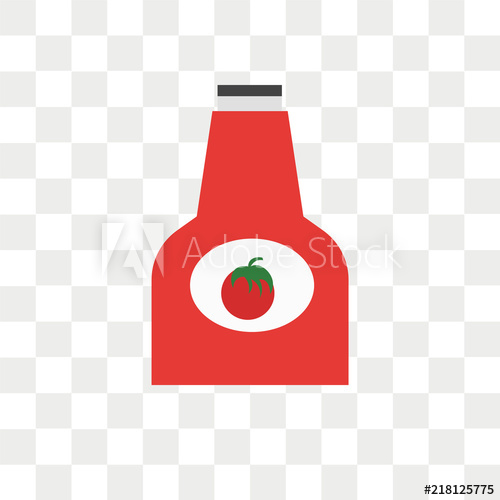 500x500 Ketchup Vector Icon Isolated On Transparent Background, Ketchup