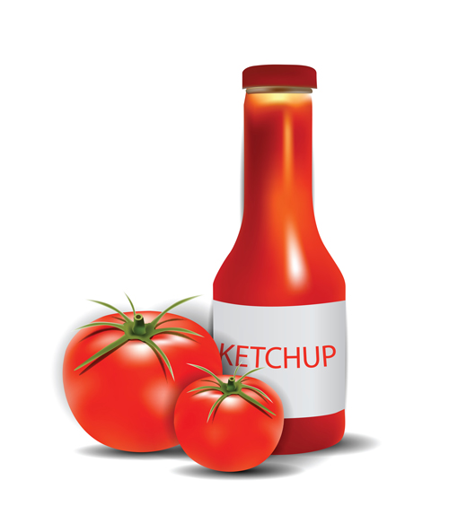 500x564 Tomato With Ketchup Vector Free Download