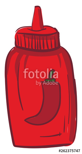 267x500 Cartoon Tomato Sauce Ketchup Vector Or Color Illustration Stock