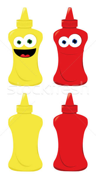 326x600 Funny Mustard And Ketchup Vector Illustration Paola Canzonetta