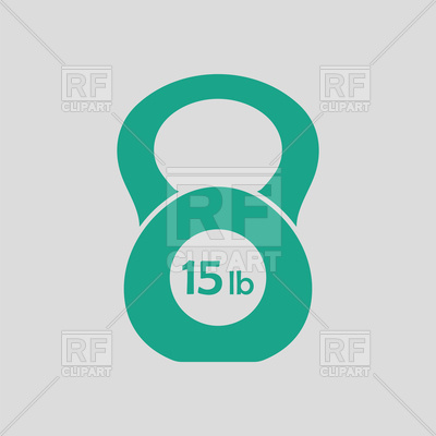400x400 Kettlebell Icon On Gray Background Vector Image Of Icons
