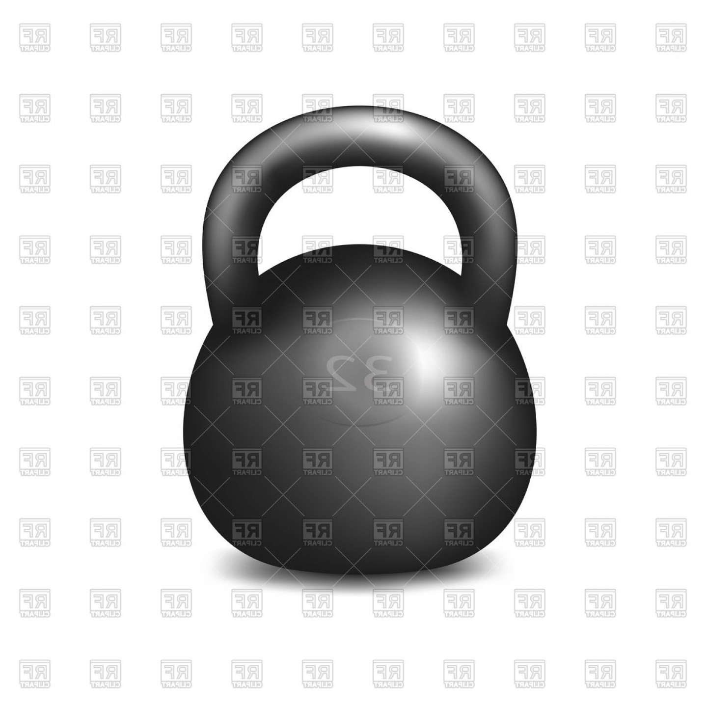 1440x1440 Athletic Kettlebell On White Background Vector Clipart Soidergi