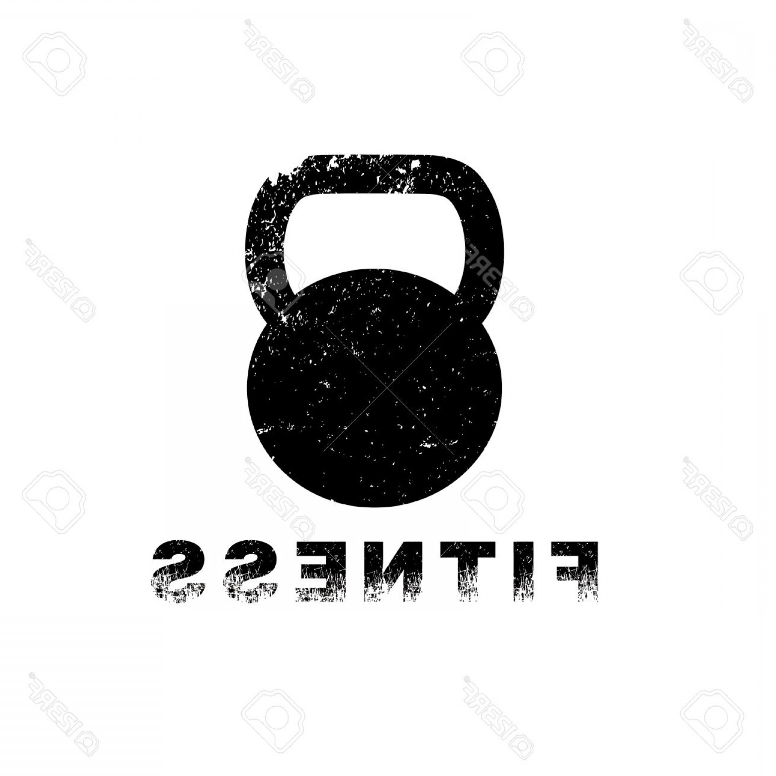 1560x1560 Photostock Vector Grunge Kettlebell Vector Design Template Soidergi
