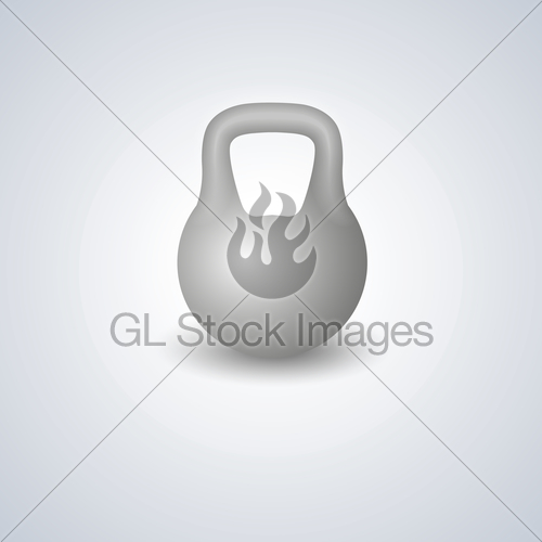500x500 Realistic Kettlebell, Vector Illustration Gl Stock Images