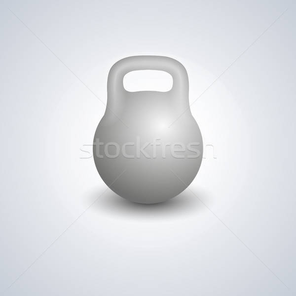 600x600 Realistic Kettlebell, Vector Illustration Vector Illustration