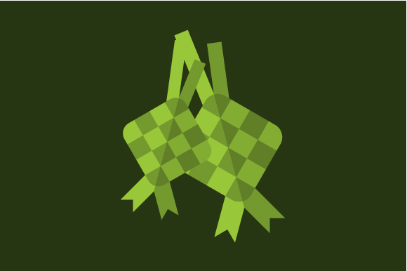 580x386 Ketupat Muslim Traditional Food Vector Illustration Graphic