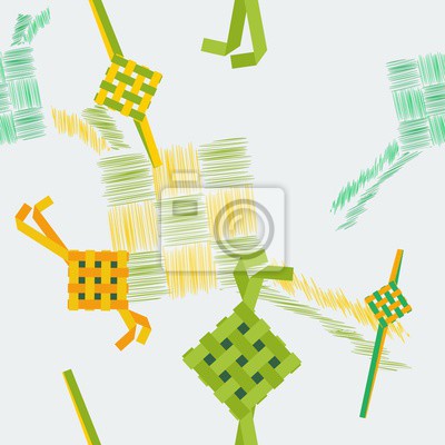 400x400 Editable Indonesian Or Malaysian Ketupat Vector Illustration Wall